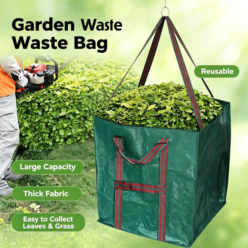 Large Capacity Thickened Waterproof Garden Bag Multifunctional Bag for Collecting Yard Leaves Debris and Garden Planting