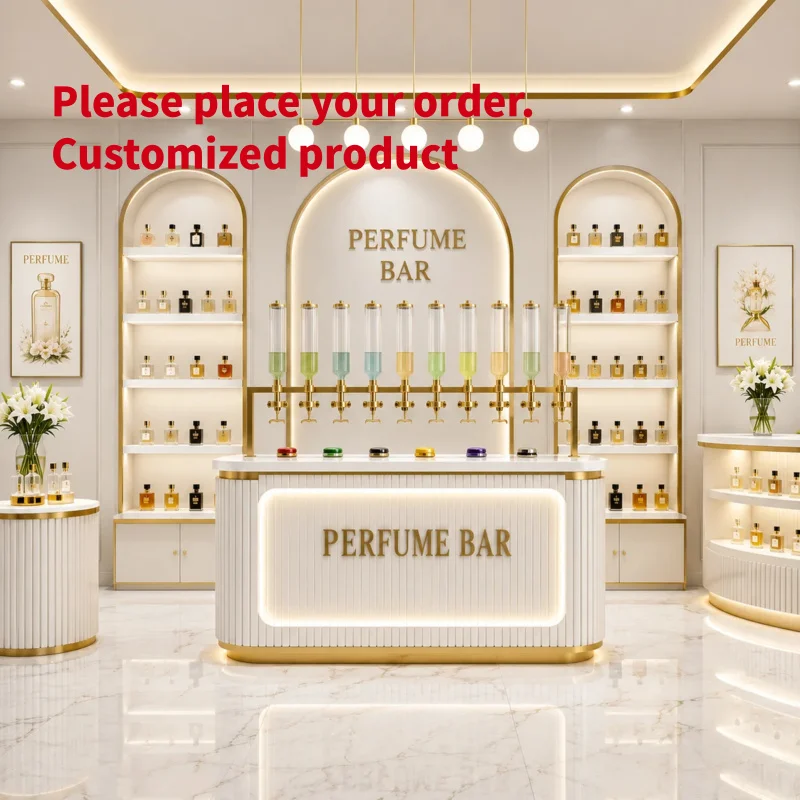 custom.Custom Perfume Display Shelves LED Showcase Furniture One-Stop Perfume Shop Interior Design & Decoration Perfume Display