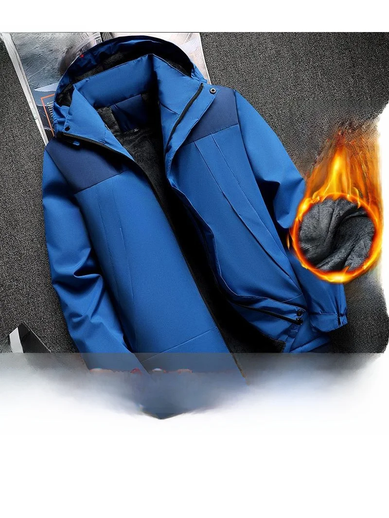 

Thickened Fleece Workwear Cotton Jacket Men's Waterproof Wear-resistant Windproof Labor Protection Clothing Spring Autumn Con...