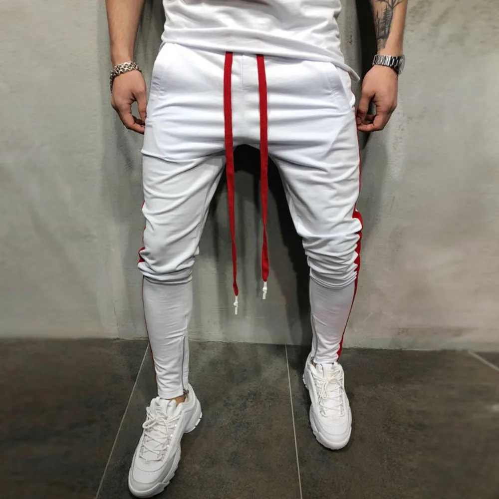 Open Crotch Sex Mens Casual Fashion Pants Sportswear Skinny Male Trousers Gyms Tracksuits Bottoms Streetwear Joggers Sweatpants