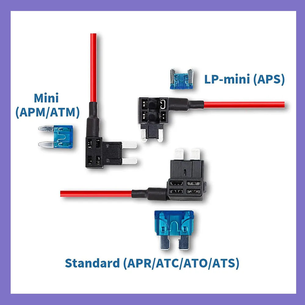12Pcs 12V Zinc Alloy Add-A-Circuit Fuse Tap Mini/Standard/Low Profile Mini Preinstalled 15AMP Blade Fuse