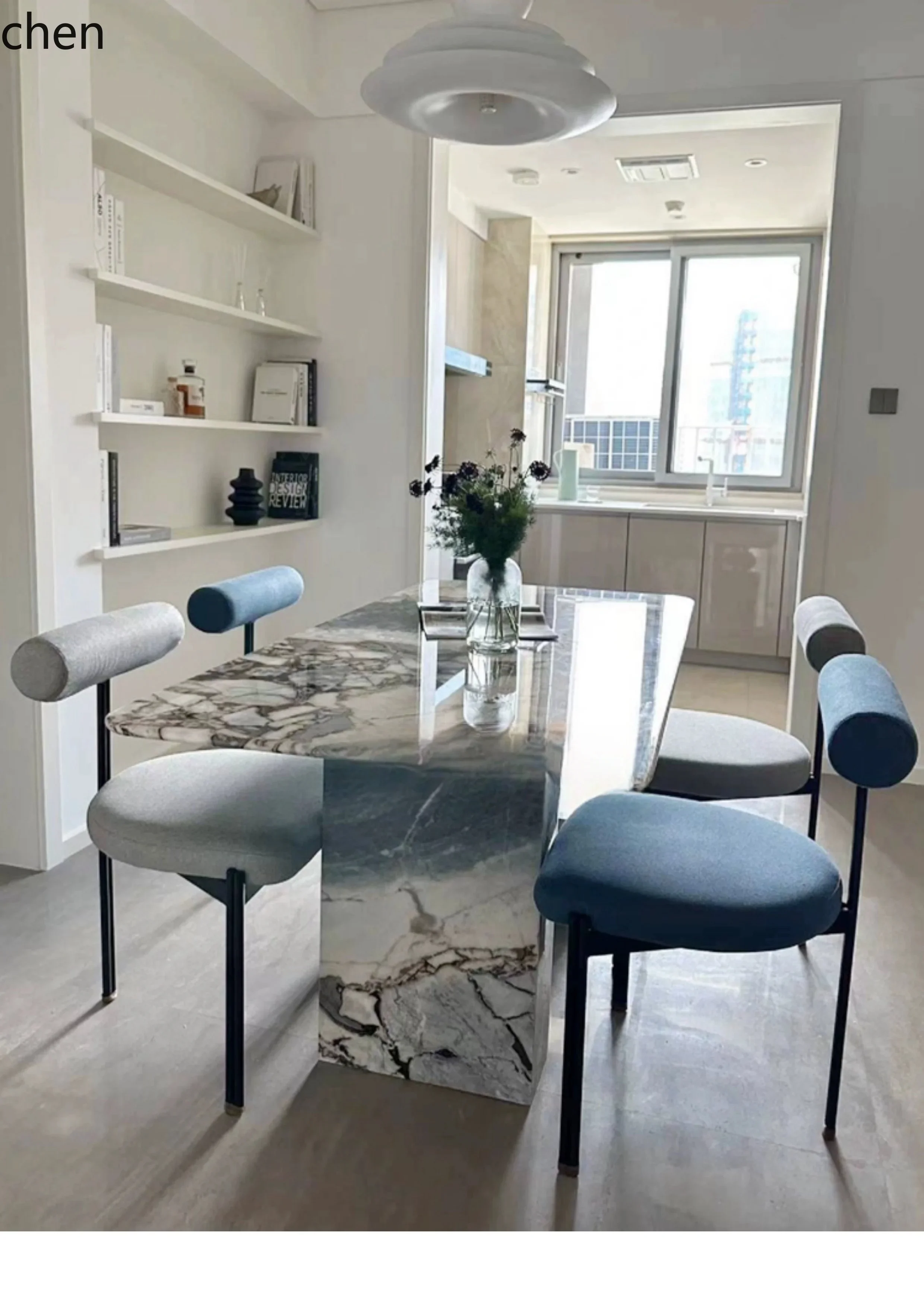 

PYH Modern Minimalist Marble Desktop Premium Floating High-End Acrylic Table Dining Universal for All Sizes