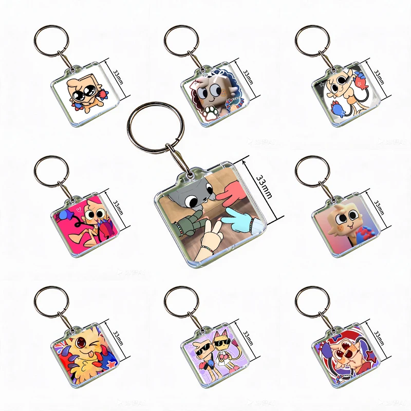 Cartoon Game Character Goob Acrylic Keychain Handmade Hanging for Clothes Backpack Decoration Accessories Gifts with Friends
