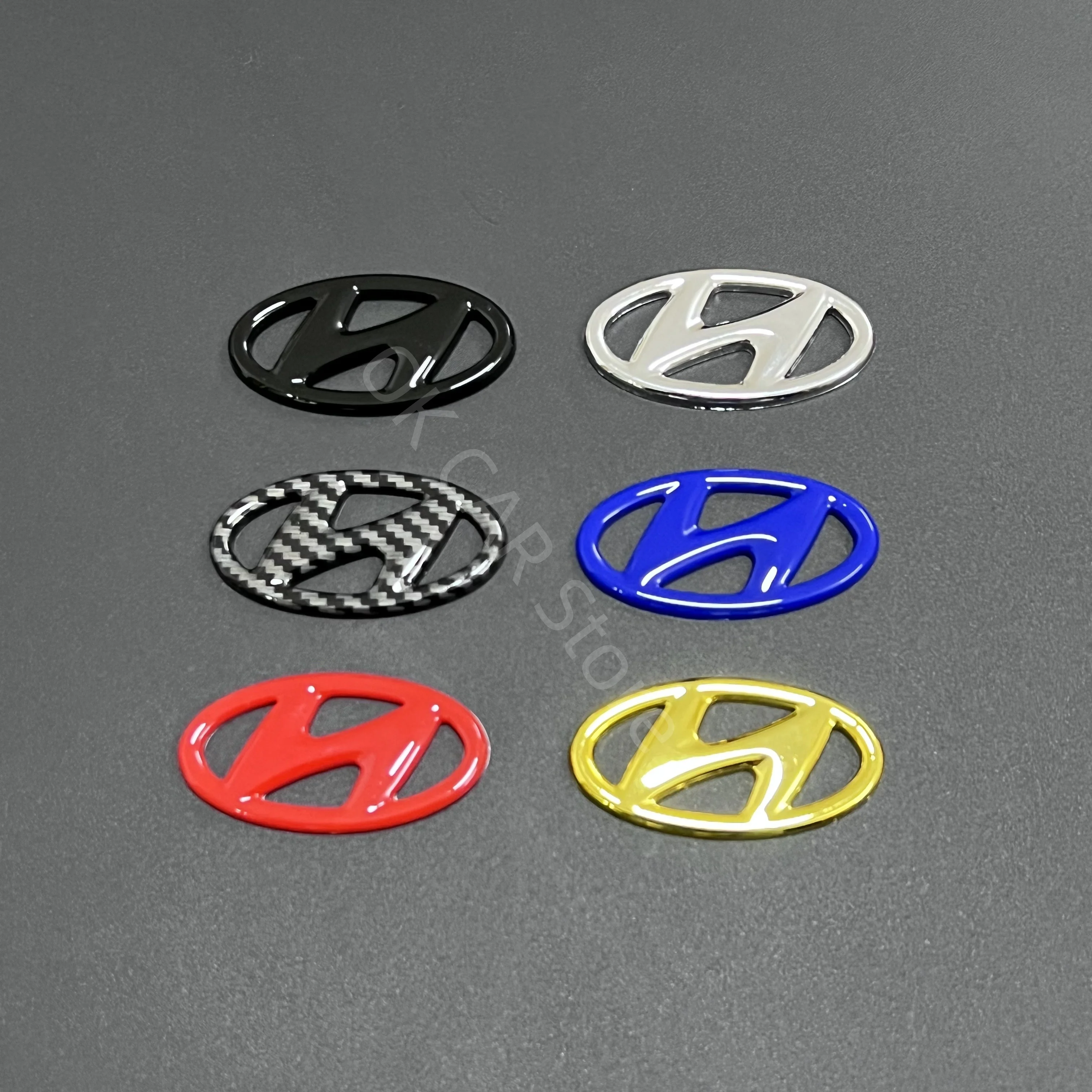 Car ABS steering wheel center sticker, 6 colors fit for Hyundai Tucson, Accent, Sonata, I30, I40, ix5 ix35, Solaris and other