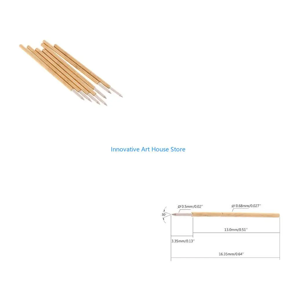 E1PC Spring Test Probes Pin Set 100Pieces Diameter 0.68mm Length 16.55mm