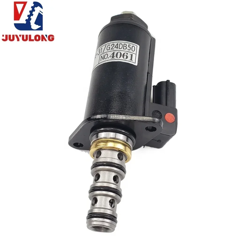 JUYULONG is suitable for Kobelco SK200 250 260-6E-8 G24DB50 excavator safety lock solenoid valve YN35V00050F1