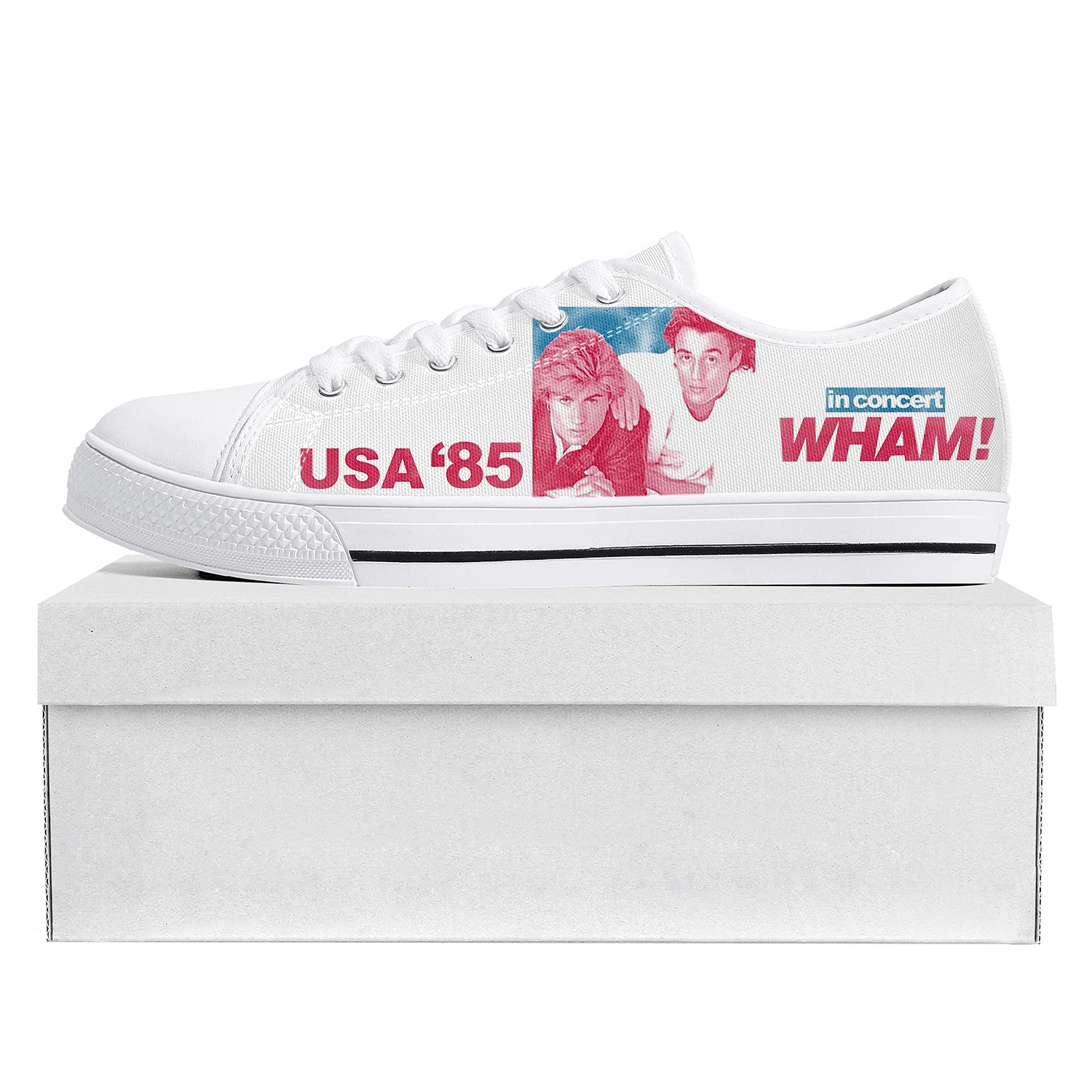 Choose Life Wham George Michael Custom Low Top Sneakers Womens Mens Teenager High Quality Shoes Tailor-Made Canvas Sneaker Shoe