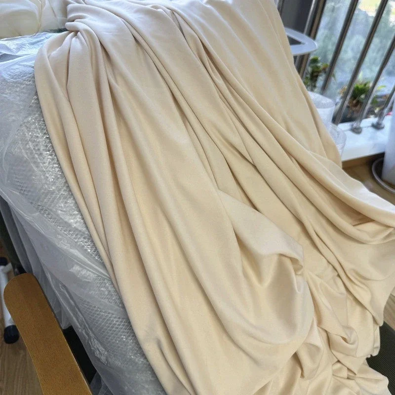 Champagne Orange Yellow Stretch Milk Silk Fabric, Drape Cloth for Festival & Wedding Decoration DIY Ceiling Hanging Decor
