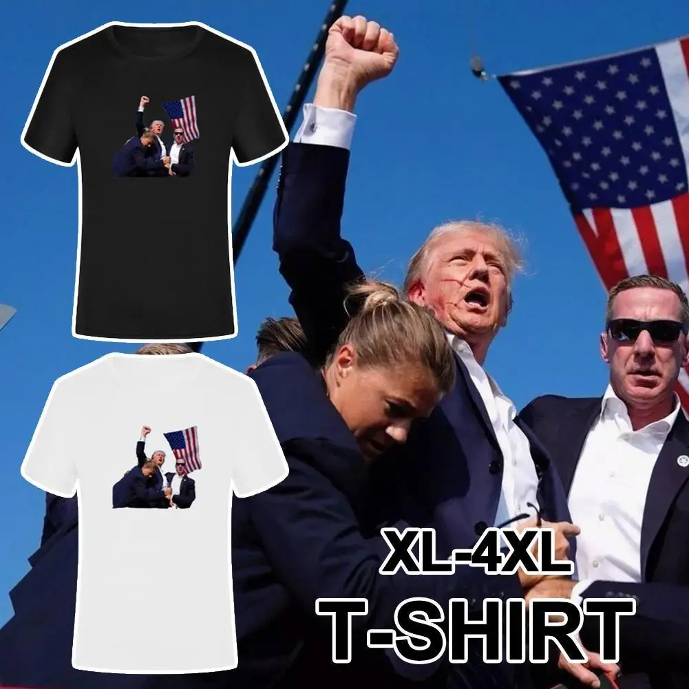 2024 Donald Rally Shooter T-Shirt Men Women New Funny Accessories Streetwear Costumes T-Shirt T-shirt F9N6