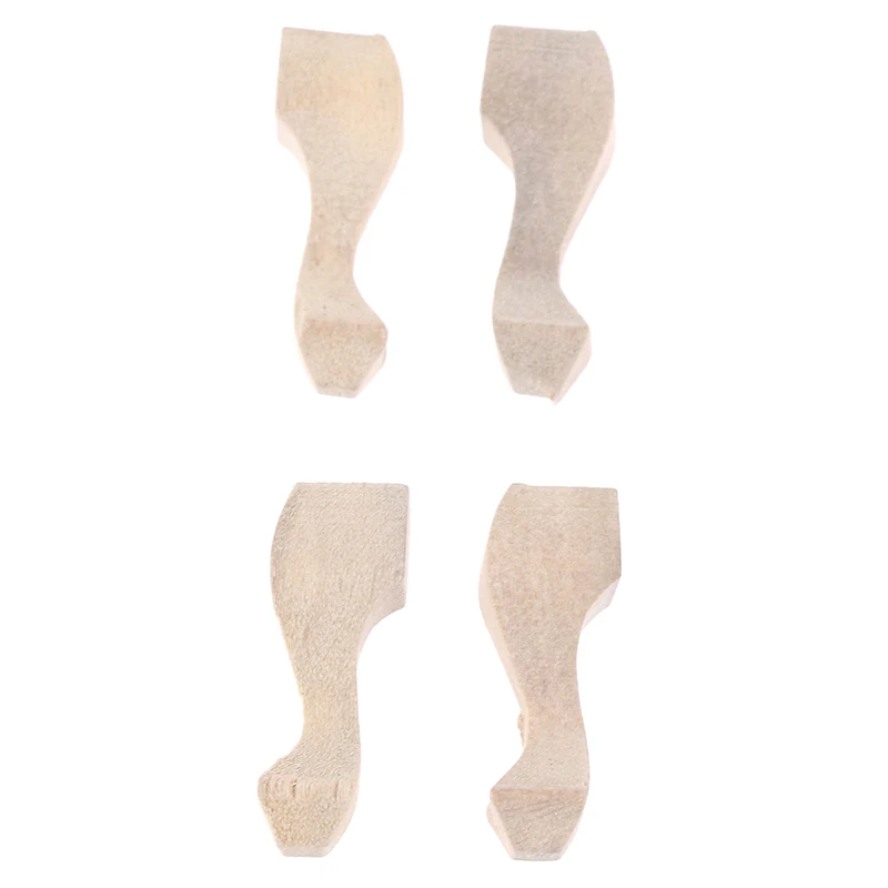 4 stks/set DIY Miniatuur Meubels Maken Accessoire Speelgoed 1/12 Schaal Poppenhuis Theetafel Kast Bank Been Kit