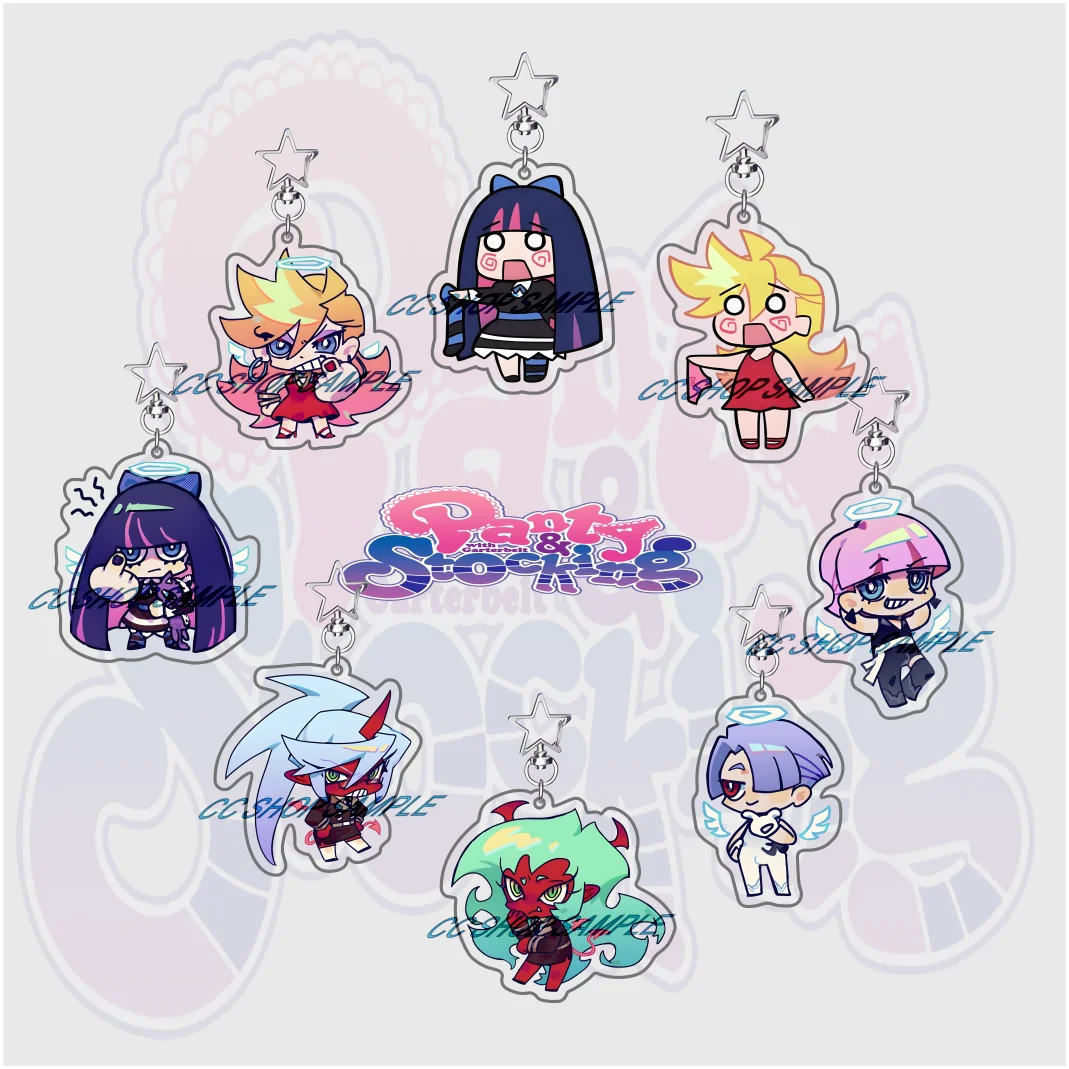 Panty & Stocking with Garterbelt Acrylic Keychain Panty Anarchy Stocking Anarchy Bag Pendant Backpack Charm Anime Accessory COS