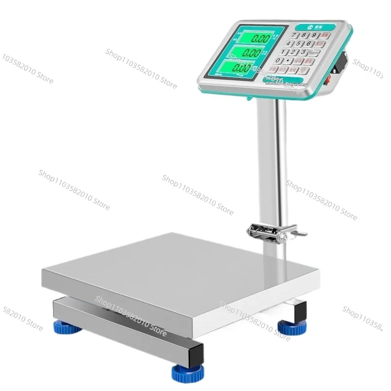 

Commercial Stainless Steel Folding Electronic Scale 60kg/100kg, Waterproof Seafood Fruit Table Scale with Pricing