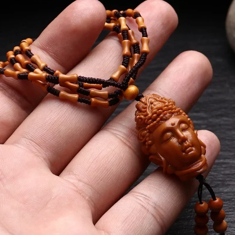 

Nut Blessing Bracelet Olive Hu Handheld Necklace Hand Carved Guanyin Hanging Piece Pendant