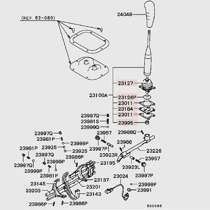 10 Pcs M/T Gearshift Level Assy for Mitsubishi PAJERO MONTERO II 2Nd V31 V32 V33 V43 MR110456 MR567088 Transmission Case