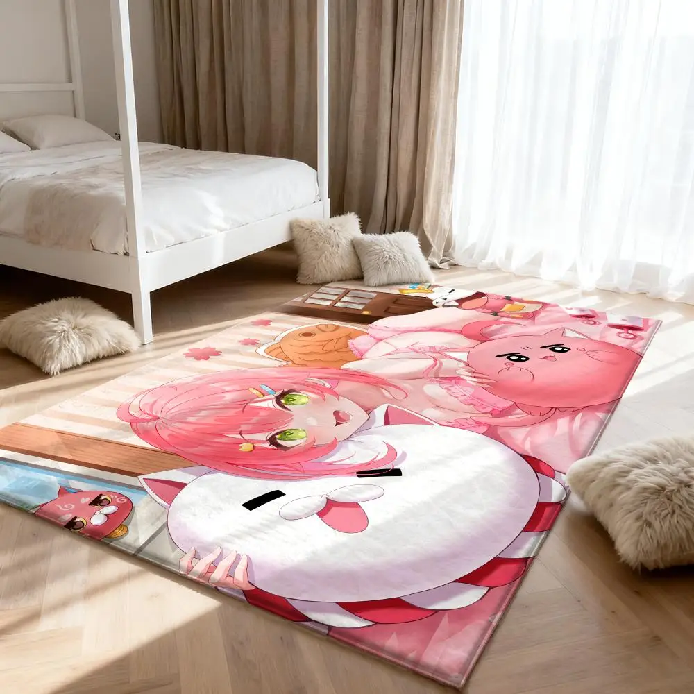 

S-Sakura MikoS Sexy Floor Mat Soft Thickened Absorbent Non-Slip Bedroom Living Room Door Mat Home Decor Flannel Rugs