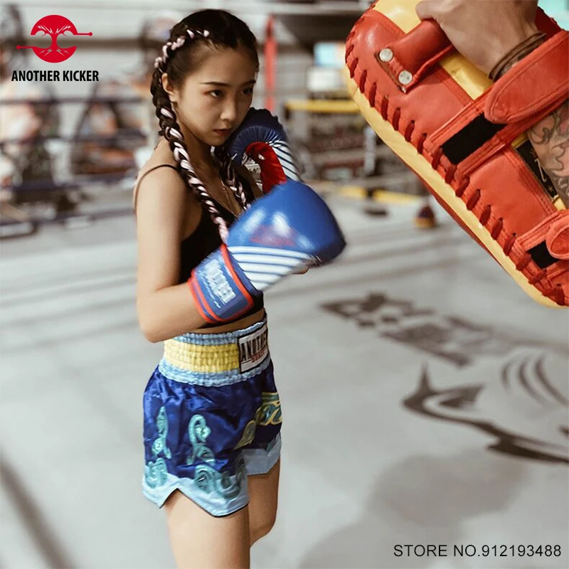 الملاكمة التايلاندية السراويل رياضة سراويل ملاكمة الرجال النساء الطفل فنون الدفاع عن النفس MMA فريق الملابس التطريز تصارع القتال كيك بوكسينغ جذوع #6