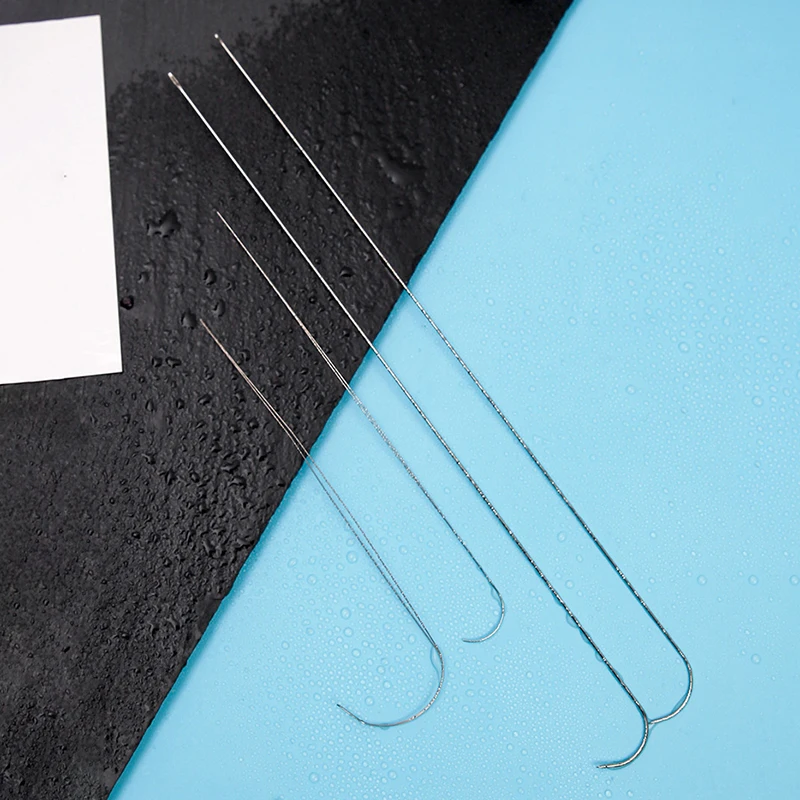 3pcs/set Curved Beading Needles Stainless Bead Spinner Needle Thin Bead Needles For DIY Craft Jewelry Making Sewing Supplies