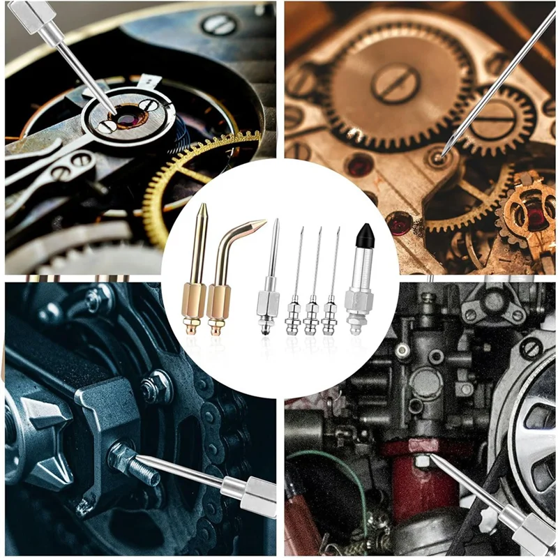 BYBS-7Pcs Grease Needle Accessory Set Grease Needle Dispenser Grease Fitting Tool Attachment Accessories