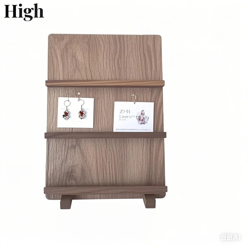 

Solid Wood Hook Earring Holder Storing Earrings Cardboard Large Capacity Rack Earring Rack Jewelry Stall Decoration Display