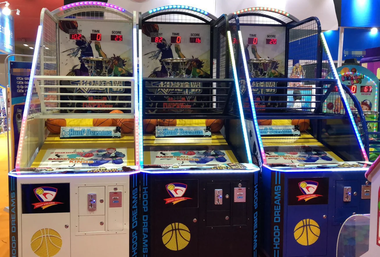 street basketball shooting machine for indoor, coin operated basketball arcade game machine