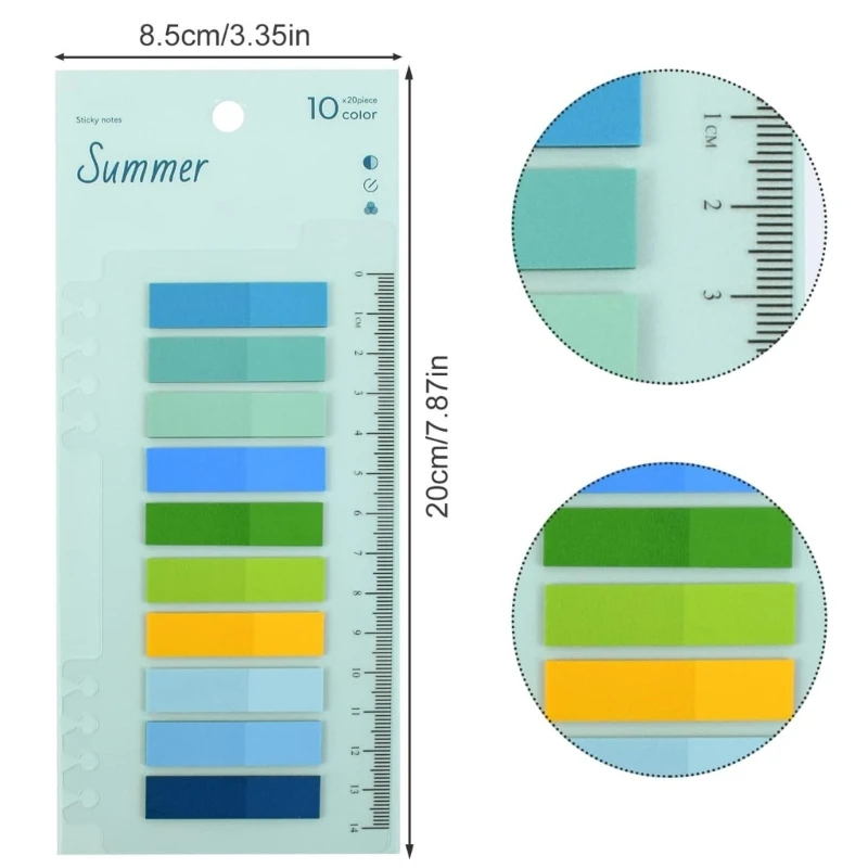 Index Tabs Notes Bookmarks Stickers Colorful Index Labels for Student Teacher Boy Girl Taking Notes Reading