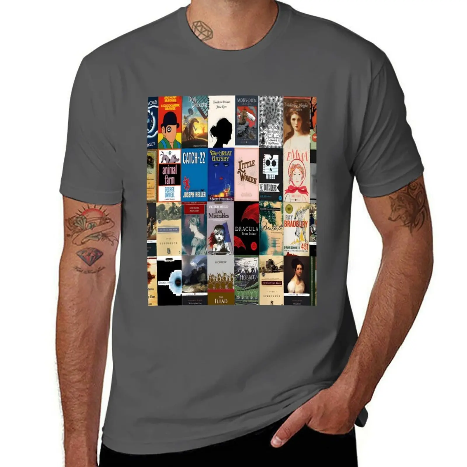 858 الأدب الكلاسيكي كتاب يغطي \ تي شيرت تي شيرت للرجل القطن رجل تي شيرت الصيف تي شيرت للرجل القطن لينة تي شيرت #1
