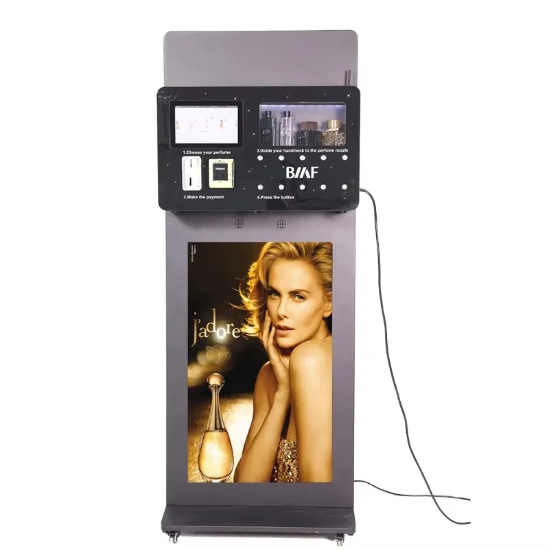 

Индивидуальный 43-дюймовый сенсорный экран, австралийский стоячий торговый автомат для духов SDK ADA POS, интеграция белого цвета
