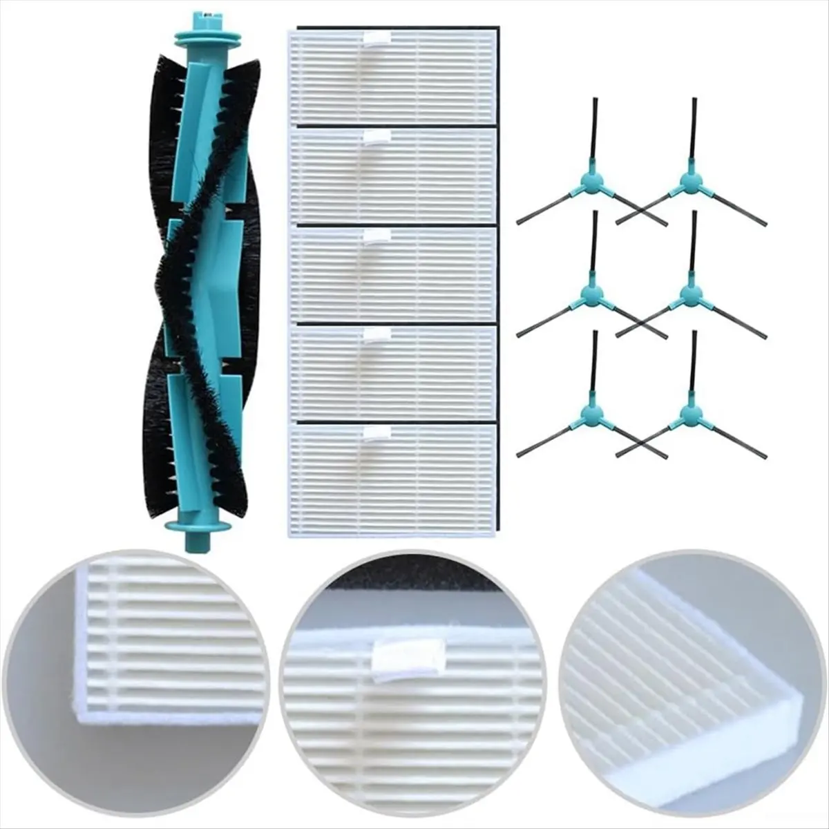 Main Side Brush Filter Replacement Kit for T20 Pro/T10 Lite for Choice S3/S3 Plus/R3/R3 Plus Vacuum Parts