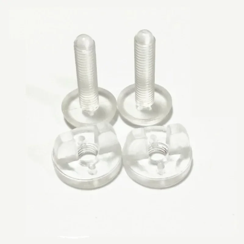 Clear PC Bolt Transparent Hand Screw Set Cross Head Exhibition Cabinet Butterfly Viking Screw Push-Fit Fastner M5X15 25 30mm