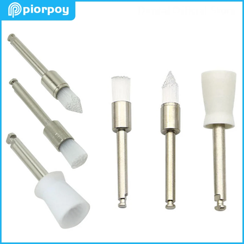 PIORPOY 100Pcs Dental Polishing Cup Polishing Brushes RA Shank Sharp Type Dental Lab Polishing Brushes Dentist Clinic Tools