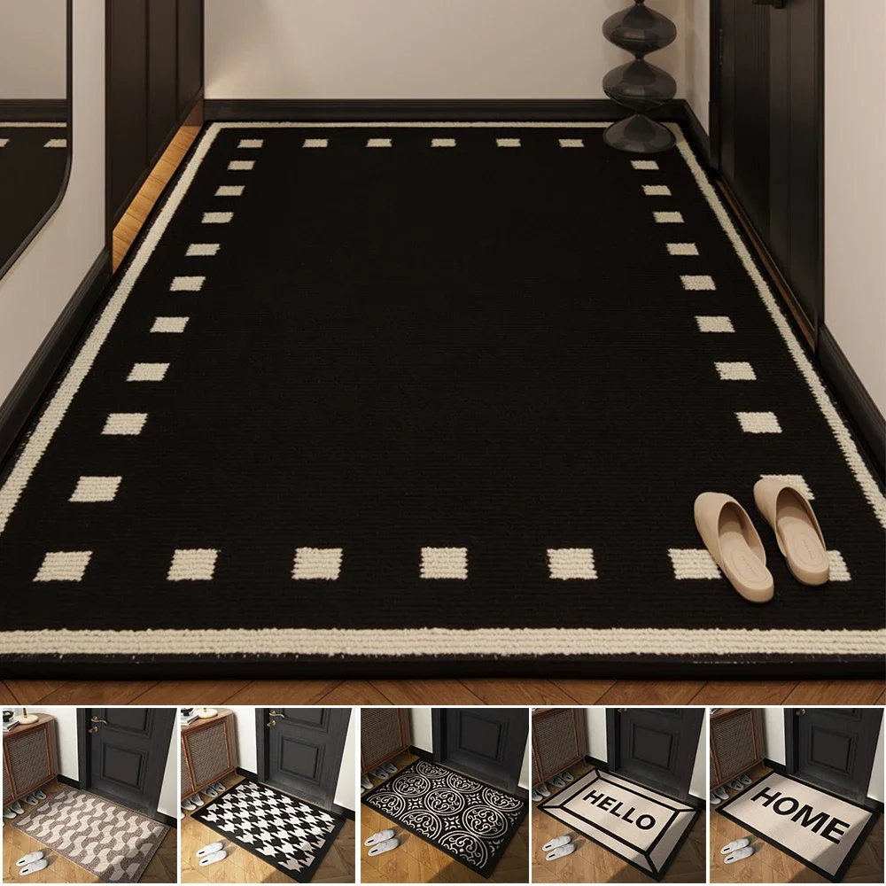 

Retro Style Entrance Door Mat Home Non-slip Clean Area Rug Bathroom Washable Doormats Decoration Carpet for Kitchen Living Room