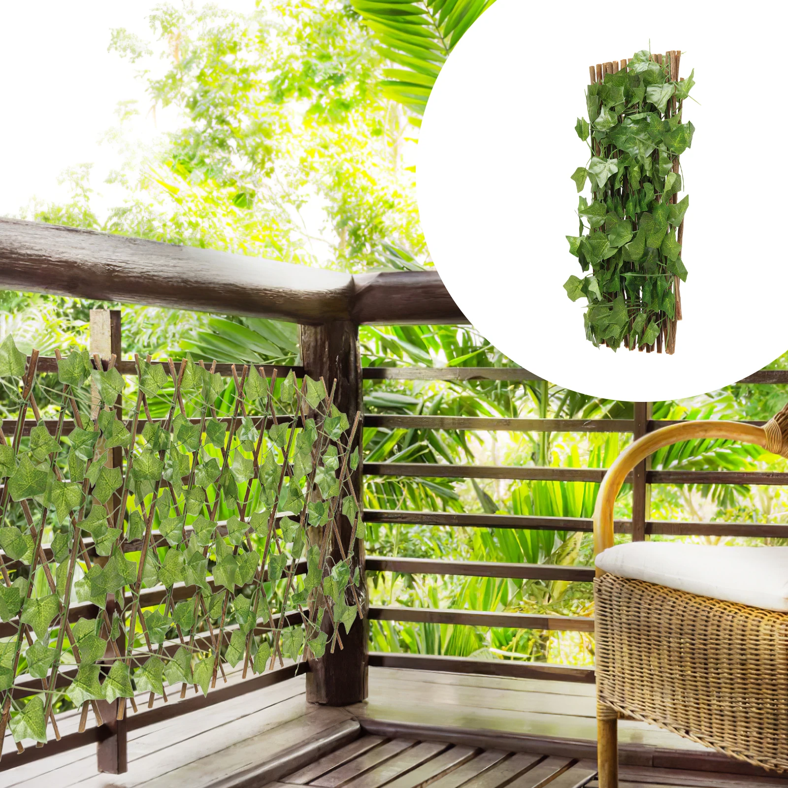 Decorations Lattice Privacy Fence Vines Garland Greenery PP、ABS Fake Plant Screening