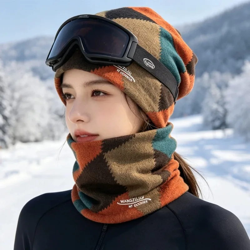 Stacking Hat Men Women Autumn Winter Thin Pullover Beanie Baotou Cold Hat Big Head Circumference Warm Elastic Soft Outdoor