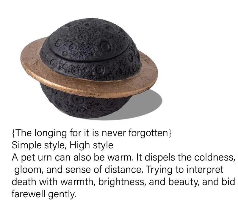Moisture-proof pet urn seal cement planet urn cup cat and dog memorial service cremation urn funeral supplies