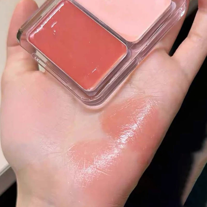Cappuvini Water Shining Cheek Blush Highlighter Cream High Gloss Glitter Rouge Natural Brighten Face Contouring Blush Makeup