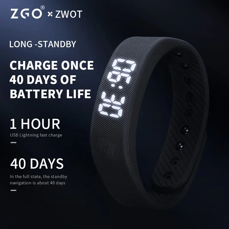 

ZGO Multifunctional Health Tracking Sports Bracelet Ip67 Waterproof Sports Watch Suitable For Men And Women 4 Color Choices 660X