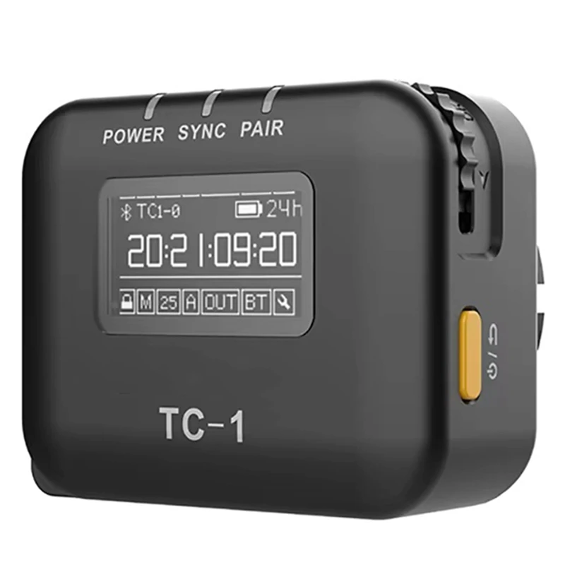 Super Sale TC1 Wireless Time Code Box Generator Microphone Time Coder Mic for Video Recording Time Code Living Streaming
