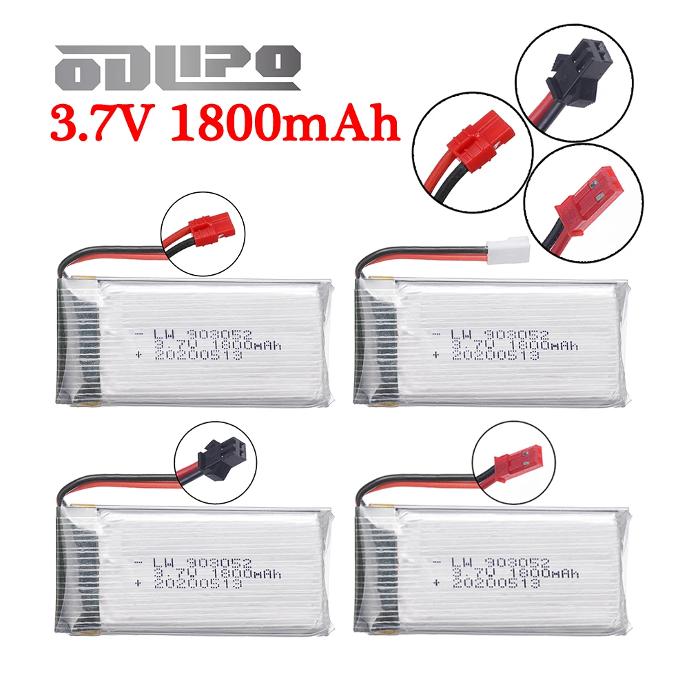 3.7V 1800mAh lipo Battery for KY601S SYMA X5 X5S X5C X5SC X5SH X5SW X5HW X5UW M18 H5P HQ898 H11D H11C 3.7V 1S battery for RC toy