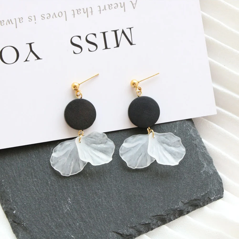 100 pçs simulação acrílico pétala flor de plástico diy acessórios para fazer jóias artesanal decoração transparente artificial