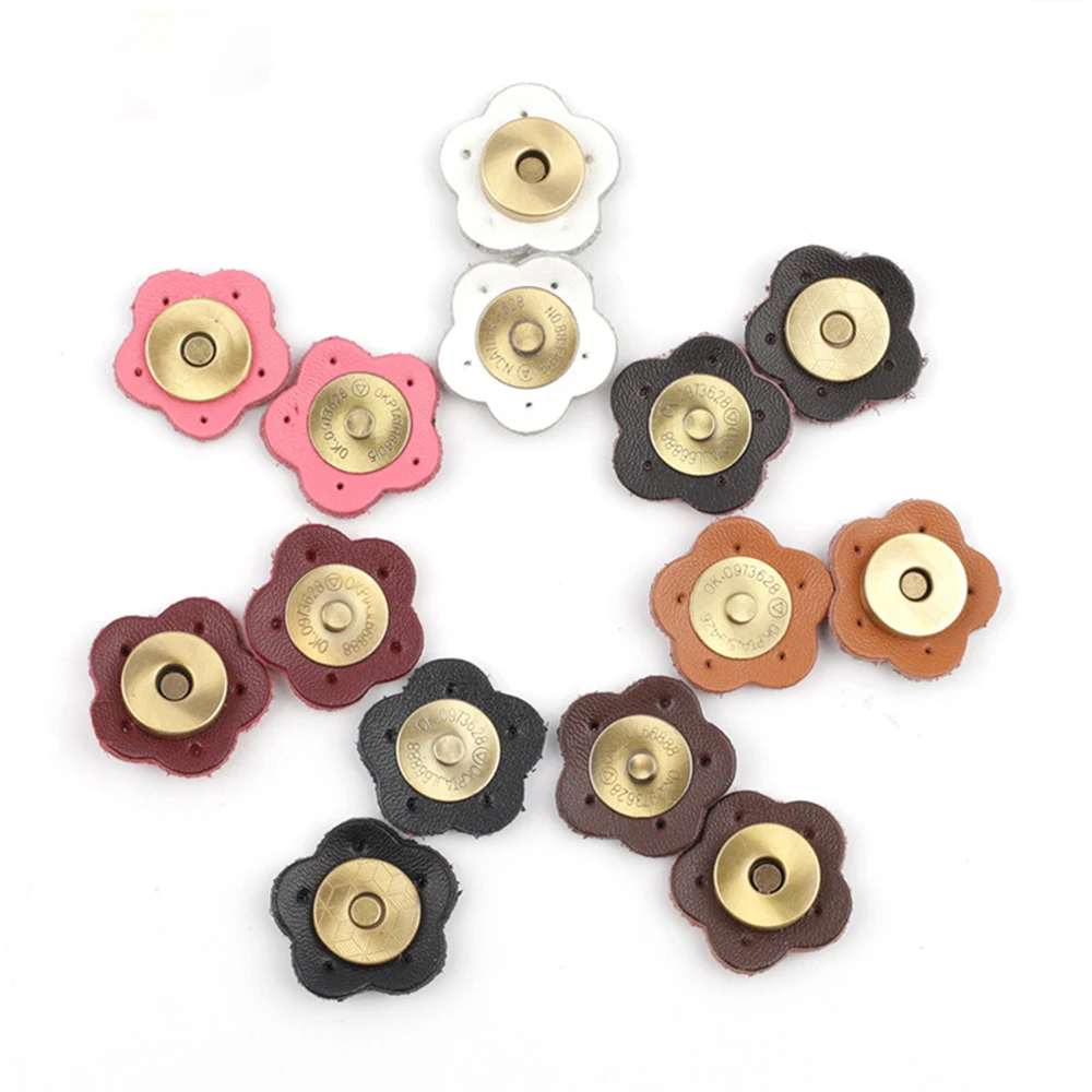 5pcs Snap Buttons Leather Bag Buckle Metal Sew On Button Lock Clasps for Women Handmade DIY Handbag Fastener Clothes Accessories