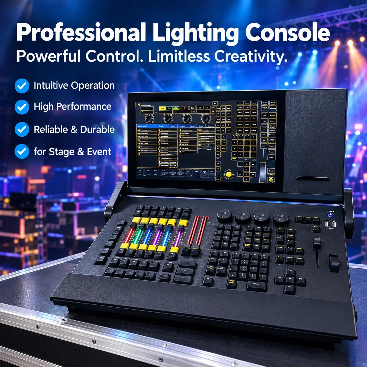 Console DMX con Display Processore I7 Ultima Versione Controller Illuminazione Scenica Software Ma2 Onpc