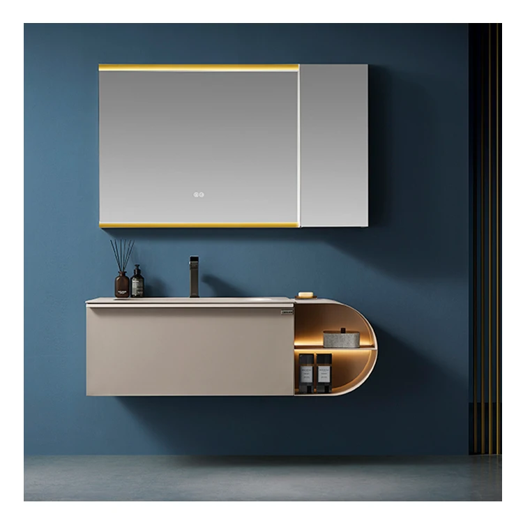 LANGDENG Fashion Simple Style Smart Mirror Cabinet Bathroom Basin Bathroom Cabinet Customizable