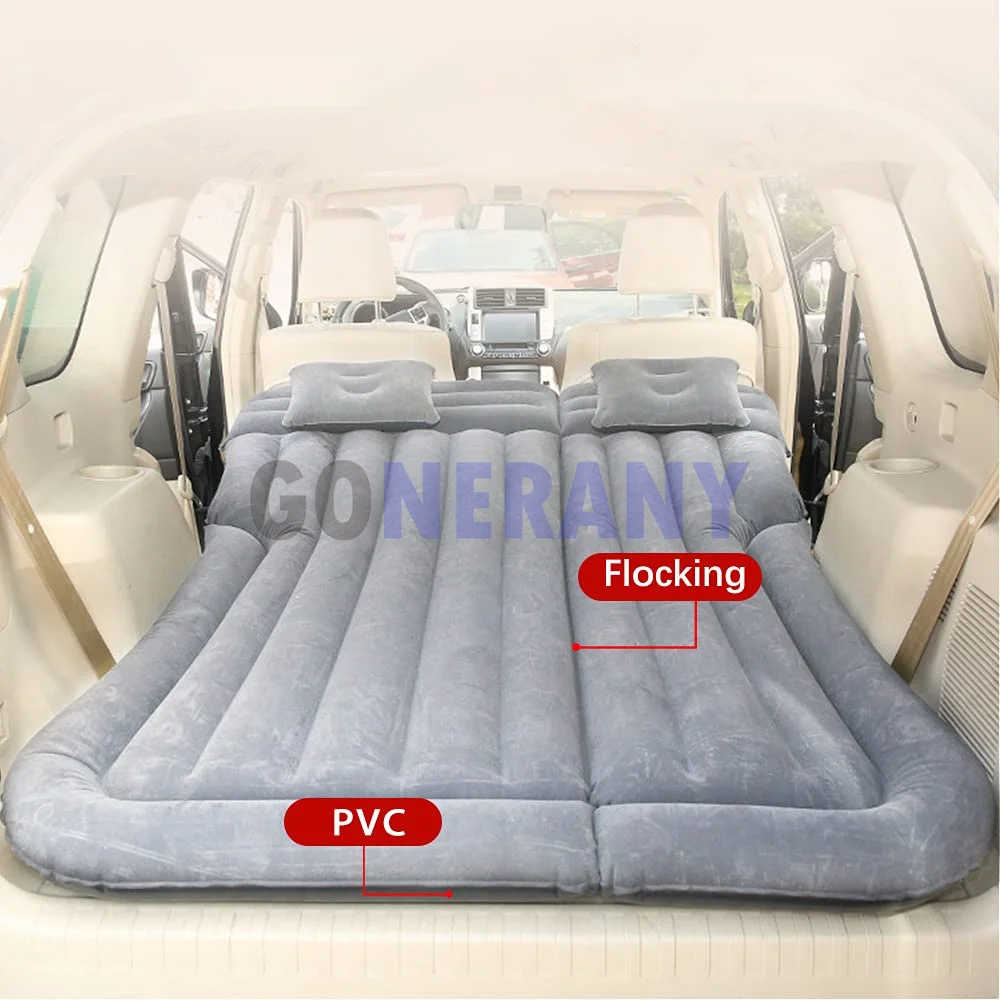 For Tesla Model 3 Y S Mattress Portable Inflatable Car Air Bed with Electric Air Pump Flocking Surface Camping Air Bed Cushion