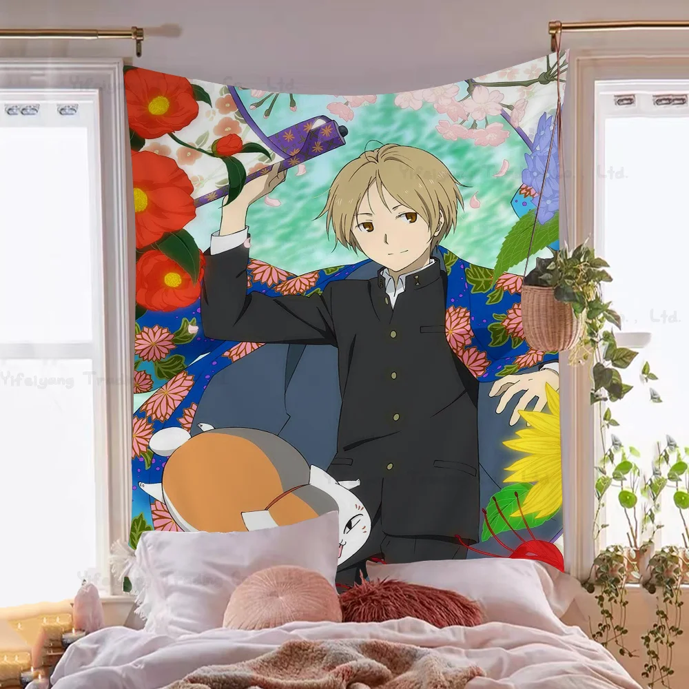 Natsume Yuujinchou Tapestry Art Printing Japanese Wall Tapestry Anime Wall Hanging Home Decor