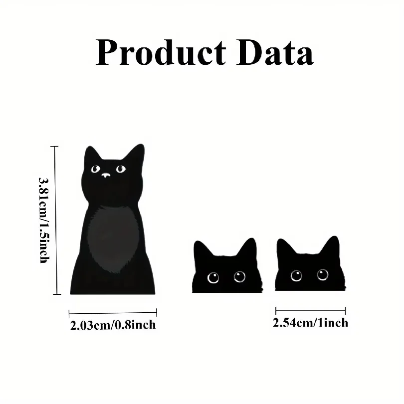 2pcs Cute Cat Peeking Car Rearview Mirror Stickers, Vinyl Decals for Side Mirrors,Cars,Laptops & Luggage, Lovely Decor for Women