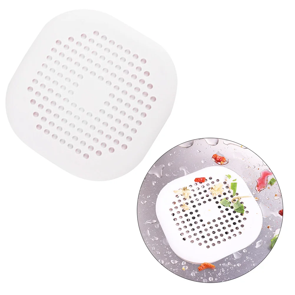 

5Pcs Silicone Hair Catcher Drain Filter Anti-Clogging Sewer Colander for Bathroom Kitchen White Anti-Clogging Filter