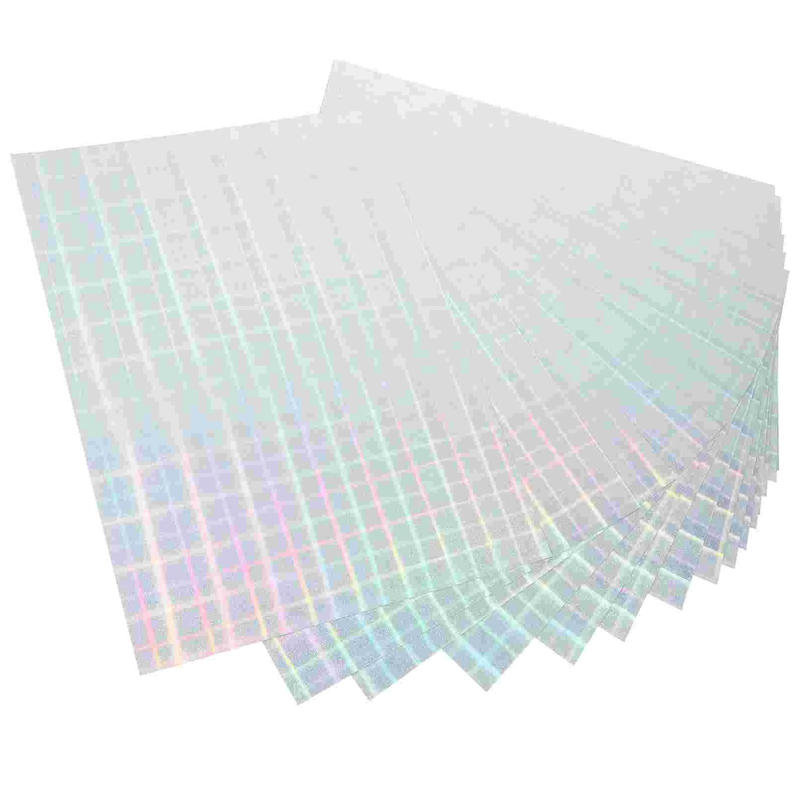 

20 Sheets Holographic Printing Paper Stickers Name Label for Printer Printable Pvc Self-adhesive Labels