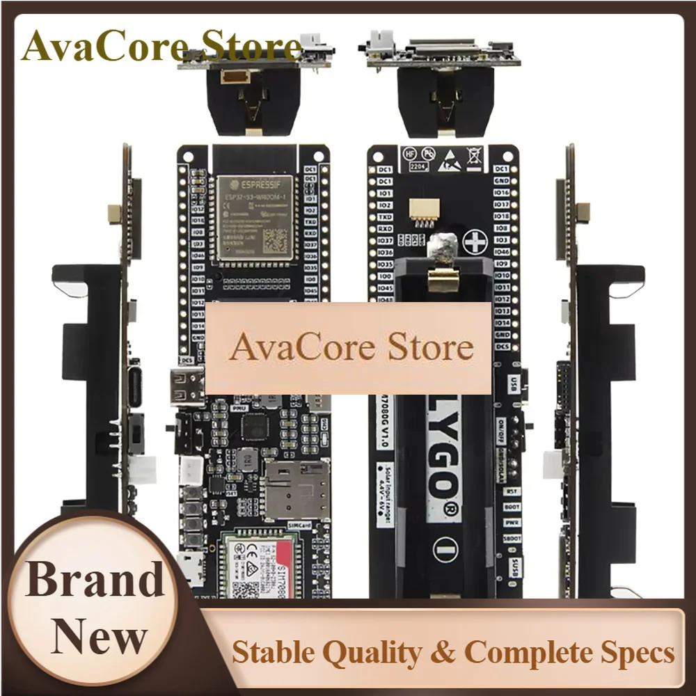 AvaCoreSIM7080G Multi-Band CAT-M NB-IoT Dual Mode Module ESP32-S3 TF Card PMU Development Board With GPS LTE Antenna