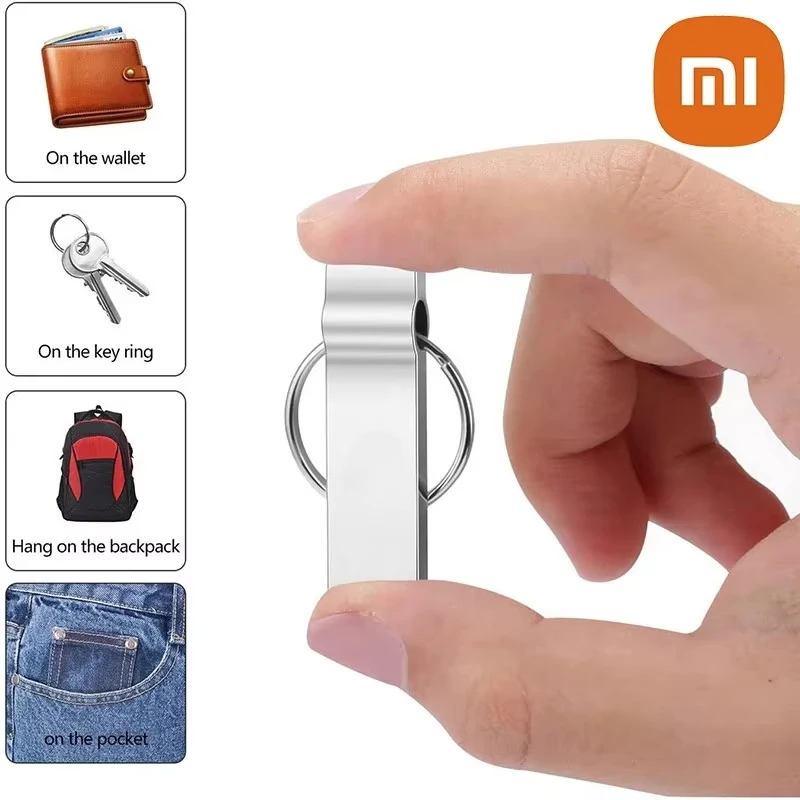 Xiaomi asli USB Disk 2TB, Metal Drive 1TB/512G tahan air kecepatan tinggi Flash Disk Mini memori Stik USB