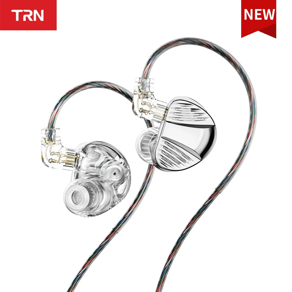 TRN V10 PRO 2BA 2DD Hybrid in Ear Earphones DJ HIFI Running Sport Music Headset Earplug with 2PIN Detachable Cable